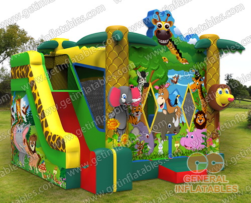 GB-001 inflatable Jungle combo bouncer
