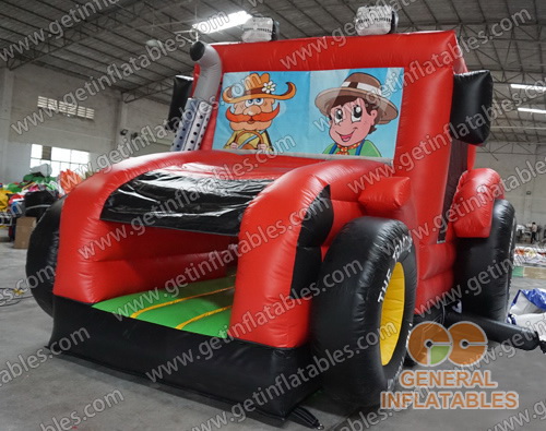 Tractor bounce house combo