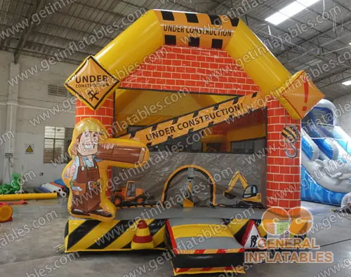 Construction site bounce house