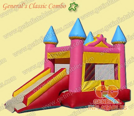 Pink castle combo bouncer