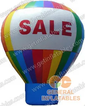 Rainbow Hot-air-balloon shaped AD inflatables
