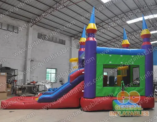 Castle slide combo with pool