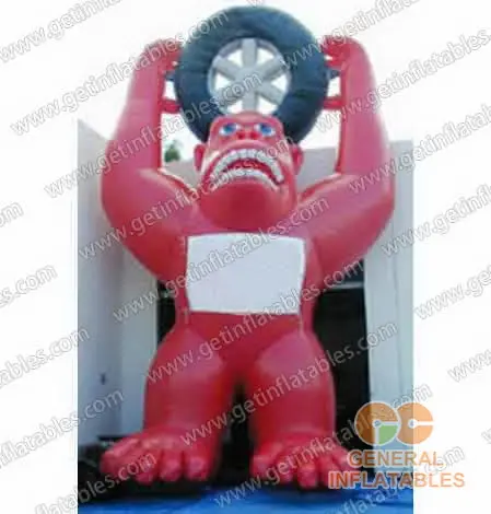 Inflatable King Kong in red