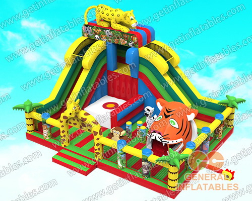 GF-172 Jungle animals funland with moving tiger mouth
