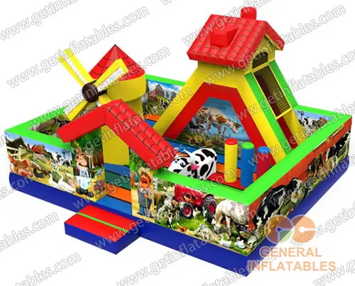 Inflatable farm funland