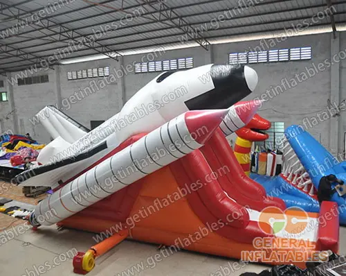 Space shuttle inflatable slide