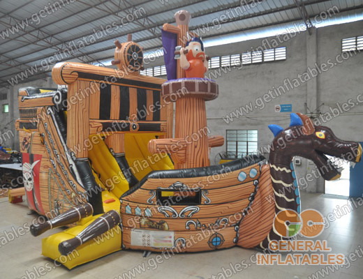 GS-077 Pirate ship inflatable slide