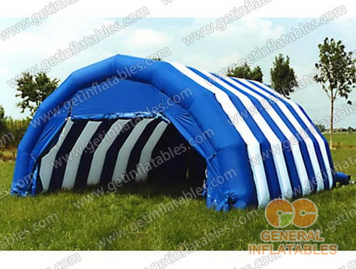 Inflatable Tunnel Tent in blue strip