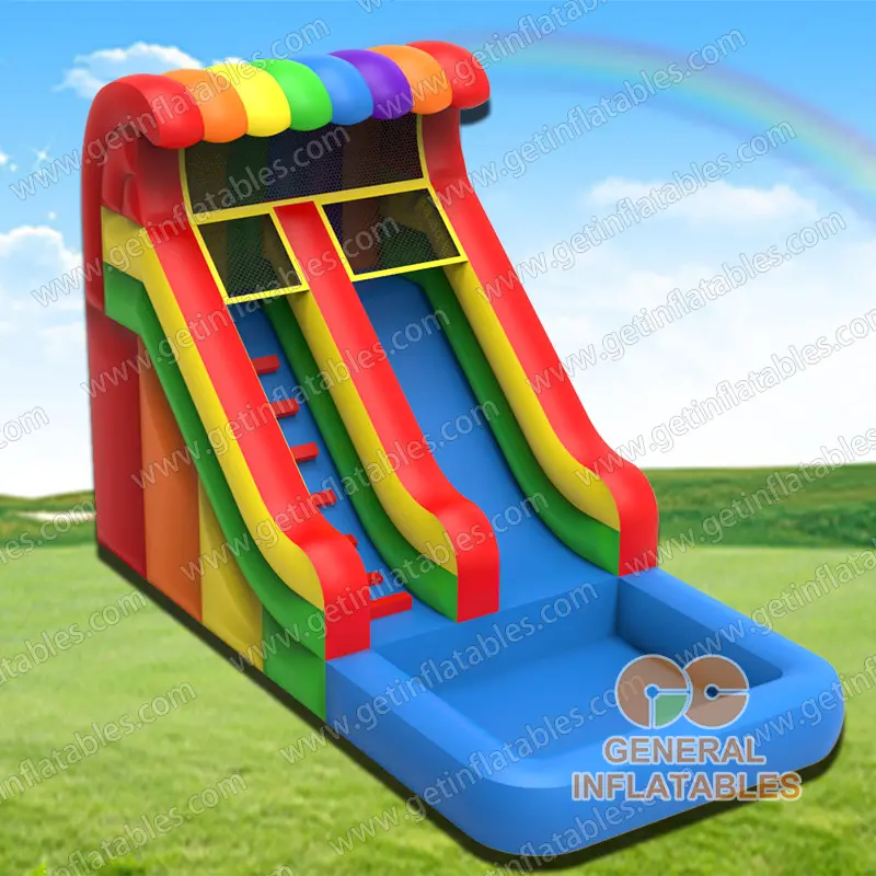 Rainbow water slide