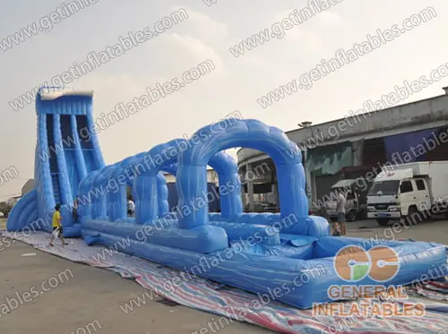 Giant inflatable water slide N slip