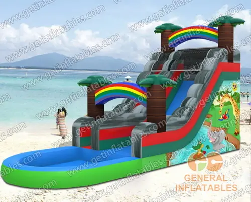 Tropical water slide