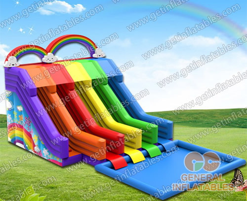 Rainbow 4 lines water slides