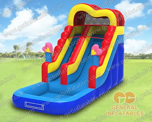 Inflatable heart water slide