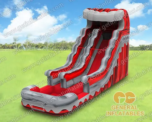 Inflatable wave water slide
