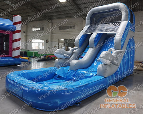 GWS-304 Inflatable dolphin water slide 