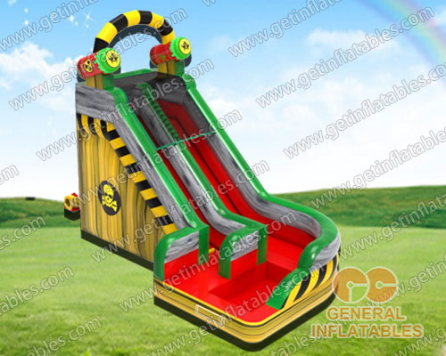 Nuclear toxic curved water slide 