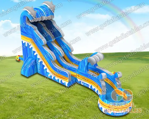 Dolphin wave water slide n slip