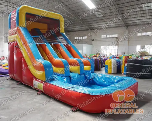 GWS-388 Backyard water slide dual lane