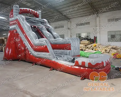 Red marble water slide