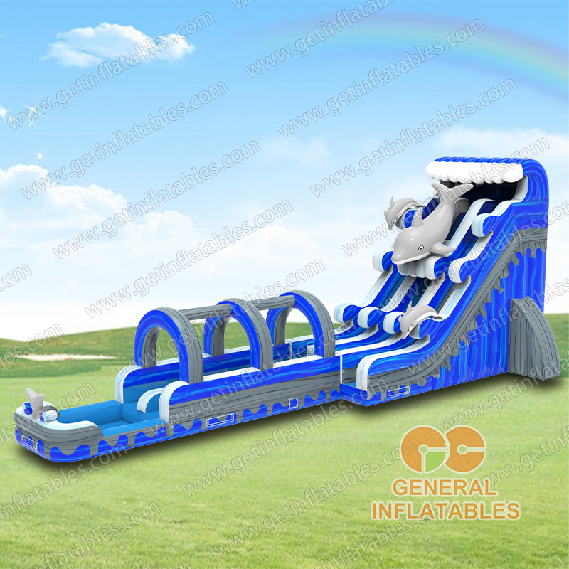 GWS-416 24FT Dolphin dual water slide
