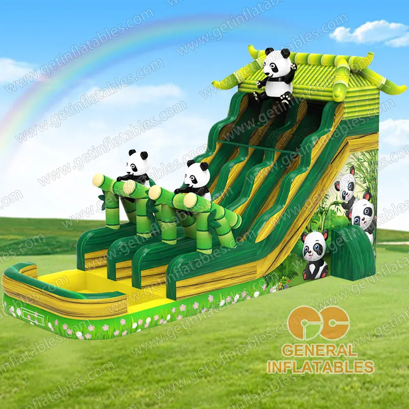 Panda water slide dual lane 