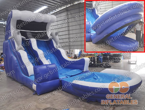 Water slide with cushion
