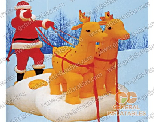 GX-020 Xmas Father and His Reindeer Sled
